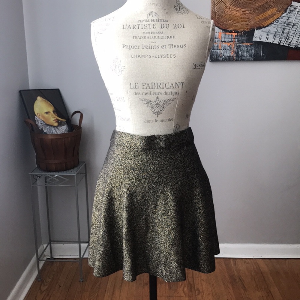 Britney Spears CANDIES Black and gold mini skirt